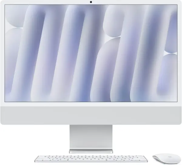 iMac 24" - Apple M4 10-core - Apple 10-core GPU - 16GB Ram - SSD 256GB - Silver - Nederlands toetsenbord - Nano - texture