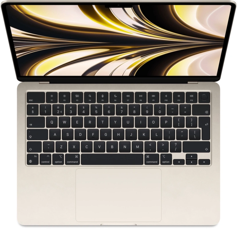 Macbook Air 13" - Apple M2 8-Core - Apple 8-Core GPU - 8GB Ram - SSD 256GB - 2022 - Starlight - Duits toetsenbord - NEU