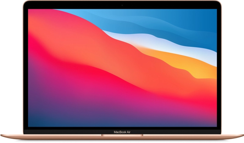 Macbook Air 13" - Apple M1 8-core - Apple 7-core GPU - 8GB Ram - SSD 256GB - 2020 - Gold - Duits toetsenbord